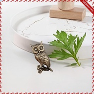 [leipupa] Modern Brass Owl Ornament Animal Statuette Compact Desk Statue Decorative Sculpture for Li
