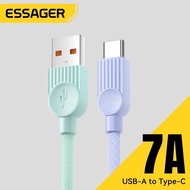 ESSAGER Multifunction Fast Charging Braided 7A Type C Data Cable