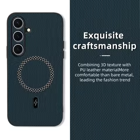 3D Leather Texture Wireless Charging ShockProof Magnetic Case For Samsung Galaxy S23 FE S23FE Plus U