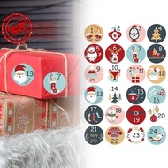 1-24 Digital Calendar Christmas Sticker Party Favor Set Sticker Closure Sticker Calendar F8o0