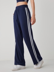 Cider Elastic Waist Contrasting Trim Sweatpants