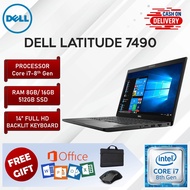 Dell Latitude 7490 Laptop Intel i7 8th Gen 8GB 16GB RAM 512GB 1TB SSD 14 Inch Full HD Backlit Keyboard Notebook