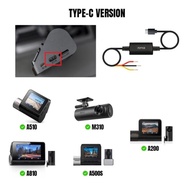 70mai Type-C Hardwire Cable Kit for 24 Hour Parking Monitoring with Fuse Adapters (For M310, A200, A