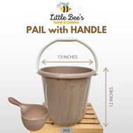 Mocha Classy Timba & Tabo | Pail with handle | Water Dipper | Aesthetic Minimalist Timba & Tabo