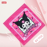 ของแท้ 100% Sanrio Towel  ผ้าขนหนู ผ้าเช็ดหน้า ลิขสิทธิ์ Kuromi KU-1703 ขนาด 12x12 นิ้ว