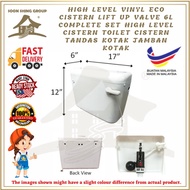 HIGH LEVEL Vinyl Eco Cistern Lift Up Valve 6L Complete Set High Level Cistern Toilet Cistern Tandas 