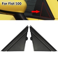 LOOKSHOW 1Pc Car Door Mirror Triangle Plate Flag Cover Front Window A-pillar Triangle Cover For FIAT