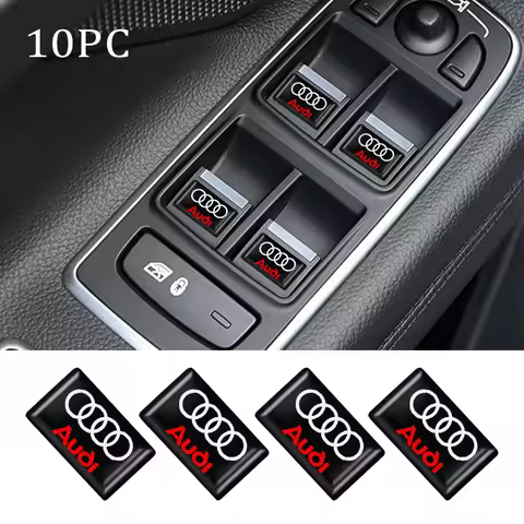 10Pcs/1Set Car Stickers 3D Emblem Badge Styling Decal Accessories For Audi S line A3 A1 A4 B9 A5 Q5 