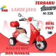 motor aki anak scoopy m338 AMORE new, motor mainan anak scoopy, motoran aki mainan anak scoopy  Moto