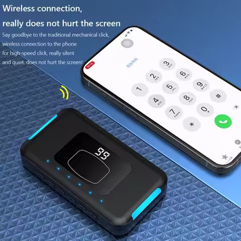Smart Phone Wireless Auto Screen Clicker Bluetooth-Compatible Mute Clicker Tapper for All Smart Phon