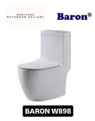 (READY STOCK) Baron W898 One Piece Toilet Bowl (TORNADO FLUSH)