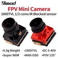 9IMOD FPV Camera 1800TVL 5MP 2.1mm 1/3 Coms IR Blocked​ Sensor 5V-40V NTSC/PAL with OSD Internal for