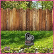 Memorial Stones for Pets Pet Tombstone Cat Grave Marker Solar Powered Pet Memorial Sign Sleeping Cat