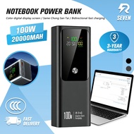 3C power bank 20000mah power bank 100W three-port fast charging Display Powerbank Support All Device