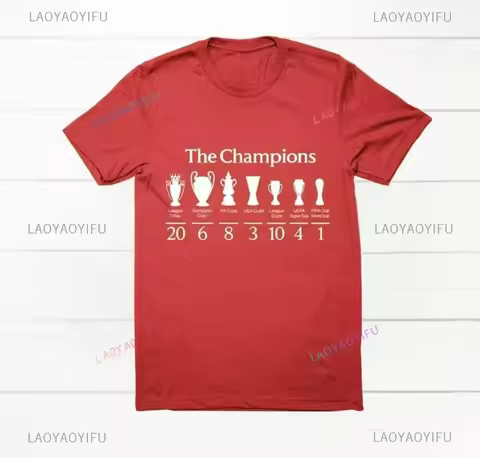 Liverpool Town Champions Wal Printed Cottonl Shirt Trophy History The Champions Soccer Liverpool Tow