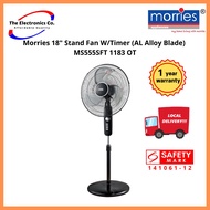 Morries 18" Stand Fan W/Timer (AL Alloy Blade)  MS555SFT OT -  The Electronics Co.