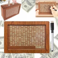 Spot Goods Money Box with Counter DIY Wooden dollar piggy bank, vintage money-saving jar 4QNQ