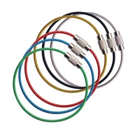 Wire Coil Keychain Tag Wire Rope Key Ring Stainless Steel Multi-Purpose Wire Hanging Buckle Key Ring