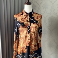 抽象巴洛克古著襯衫法國製