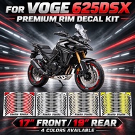 For VOGE 625DSX DS625X Rim Sticker Decal Kit Front 17 Rear 19 Inch Wheel Hub Tape Stiker Rim Motor S