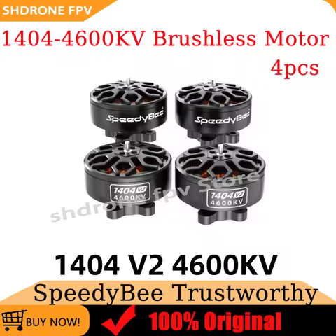 4PCS All New SpeedyBee 1404 V2 Motor 4600KV 4S LiPo Aerospace Grade Aluminum for Bee25 2.5inch FPV F