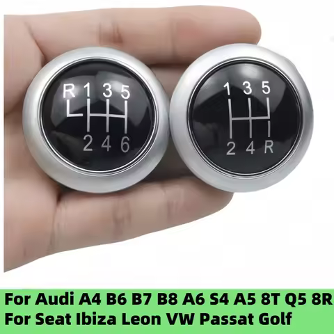 5/6 Speed Number Cap Replacement for Gear Shift Knob For Audi A4 B6 B7 B8 A6 S4 8K A5 8T Q5 Seat Ibi