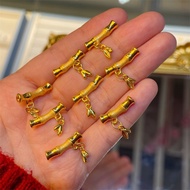 916 gold Bamboo Small Leaf Necklace Pendant Bracelet Bracelet  Female Elbow charm gold 916