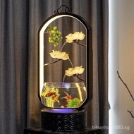 [NEW!]Fish Tank Landscaping Automatic Water Fountain Decoration Home Ornament Circulating Water Times Living Room Decorations Household Feng Shui