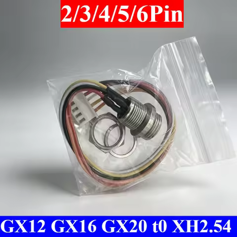GX20 GX16 GX12 to XH2.54 Terminal Wire M12 Aviation Plug 2 3 4 5 6 Pin Male Head Adapter Cable Conne