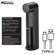 AloneFire MC3 3.7V Rechargeable Battery Universal USB Charger For 26650,21700, 18650, 18350, 16340, 