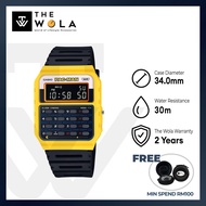 (2 Years Warranty) Casio 45th PAC-MAN anniversary CA-53WPC-1B Men Digital Watch Black Resin Strap