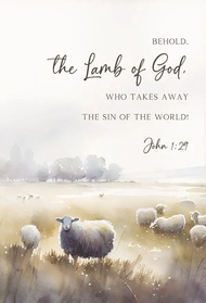 John 1:29 Behold the Lamb of God Bible Verse Jesus Poster Canvas Painting Christian Religious Easter