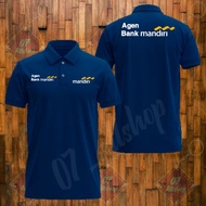 Shirt Tshirt Collar Shirt Distro BANK AGENT MANDIRI BUMN FINANCE BANKING no.02 Custom men women Indo