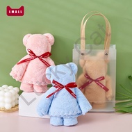 【SG】Women's Day gift Cute Bear Towel + PVC Gift Bag Kids Goodie Bag Gift Children/Teachers Day/Wedding/Employee gift