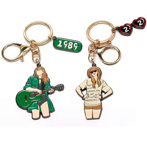 Star Singer Pendant Keychain Taylor 1989 Fans Collect Guitar Pendant Keyring Holder Men Women Bag Ac