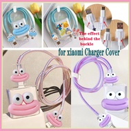 Compatible For xiaomi 33w/45W/67w/90w/120W/18W Funny Cute Cartoon Charger Cover Soft Clear TPU Charg
