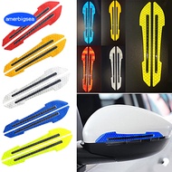 [AME]1 Pair Car Sticker Warning Wear-resistant Reflective Reversing Tips Rearview Mirror Sticker for Vehicle