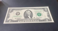 UANG ASING KUNO USD 2 DOLLAR AMERIKA SERIKAT GREEN SEAL TAHUN 2003