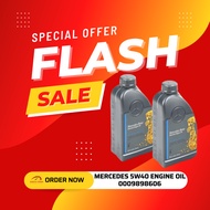 READY STOCK MERCEDES-BENZ 5W40 1L Fully Synthetic Engine Oil 0009898606 Fully Synthetic MB 229.5
