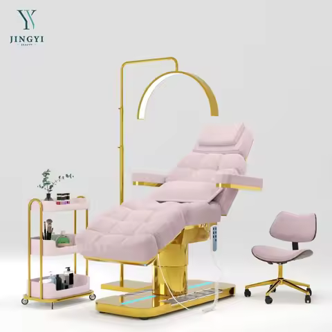 JingYi Beauty Lash Bed Luxury 3/4 Motors Adjustable Salon Spa Massage Table Cosmetic Beauty Bed