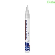 Blala Permanent Fabric Pen 2mm Line Wide Quick Dry Water Resistant White Fabric Marker for Clothing 
