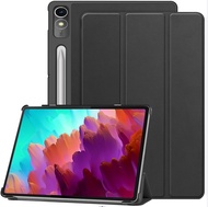 สำหรับ Lenovo TAB P12 12.7นิ้ว2023แท็บเล็ต PU หนัง Folio พับฝาครอบป้องกันน้ำหนักเบา flip Stand SHELL