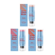 EelHope Glimmer Glam Blush Stick Rose Shimmer Cream Blush with Blending Tip Buildable Natural Glow L