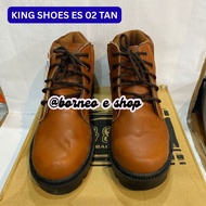 KING SHOES ES 02 TAN Original Men's Safety SHOES Steel Toe Safety Boots Quality High Boots/