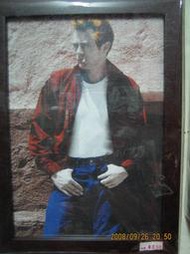 絕版【美國進口劇照】詹姆士·狄恩 James Dean +原木框+防水冷裱處理