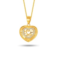 SK Jewellery Heart Affection Diamond 916 Gold Pendant