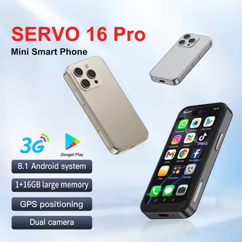 SERVO 16PRO Mini Smartphone 3G WCDMA 1GB RAM 16GB ROM Android System WiFi Hotspot Play Store 3.75" F