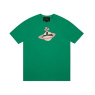 Vivienne Westwood ของแท้หลัง2023 Ss กับสไตล์ยอดนิยมในปัจจุบันเสื้อยืดผู้ชายและผู้หญิงนำเข้า