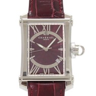 全新未使用 Charriol Columbus CORLS.785.005 波爾多紅不鏽鋼鱷魚皮石英腕錶 1332 [二手] CHARRIOL