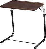 J-kitchens Folding Side Table, Brown, W 21.9 x D 15.4-18.1 x H 22.2-35.0 inches (555 x 390-460 x 565